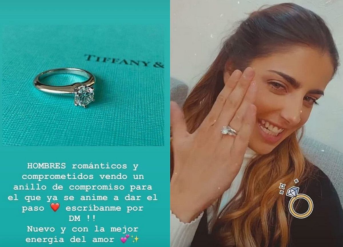 Michelle Renaud mostró el anillo en oferta, pero también lució el suyo en su mano para negar que lo esté vendiendo. (Foto: @michellerenaud / Instagram)