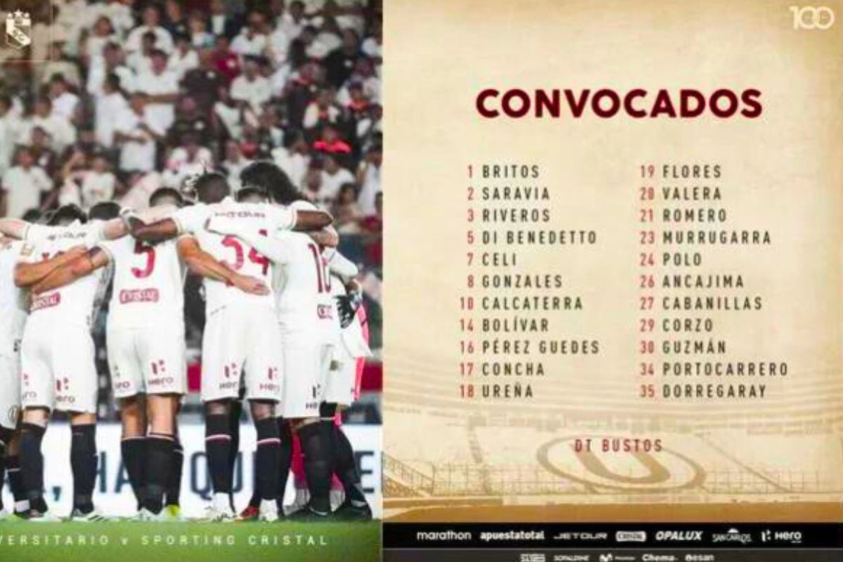 Fabián Bustos dejó fuera a josé Rivera de la lista de convocados (foto: @universitario)