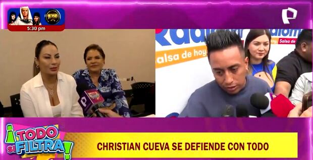 Pamela López arremete contra Christian Cueva en conferencia de prensa.
