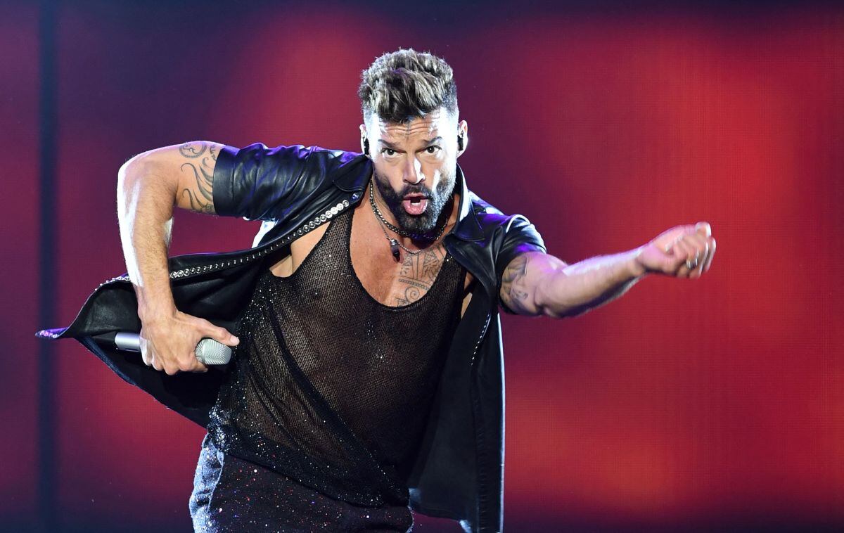 Imagen del 2 de marzo de 2020 cuando Ricky Martin se presentó en el Movimiento Tour en el Antel Arena, en Montevideo (Foto: Pablo Porciuncula / AFP)