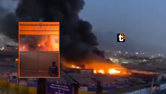 TROME - ¡Feroz incendio en Mercado Unicachi de Pro en Comas! Siete unidades de bomberos atendieron la emergencia