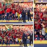¡Se robó las miradas! Donald Trump se coló en la foto de España tras ganar el Mundial 2026