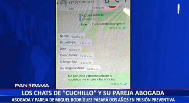 Liliana Pizán ayudando a 'Cuchillo' para negar asesinatos en Pataz en entrevistas.