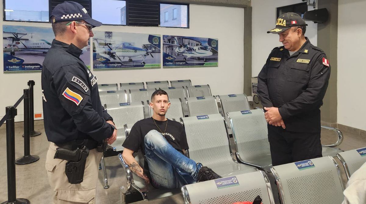 Sergio Tarache en los momentos previos a ser extraditado al Perú desde Colombia | Foto: Cortesía para El Comercio