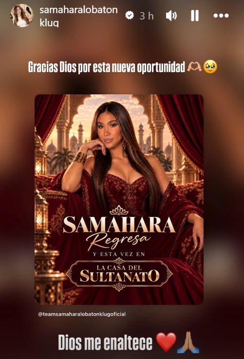 Samahara Lobatón feliz con su ingreso al reality de convivencia 'El Sultanato'.