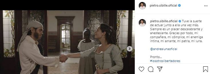El romántico mensaje de Pietro Sibille a Andrea Luna hace menos de dos meses