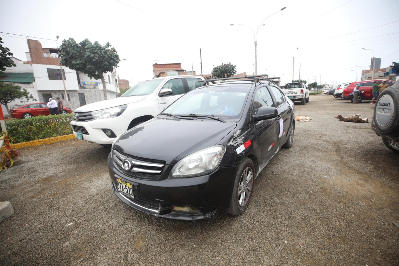 Carro utilizado en el robo | Foto: Diana Marcelo / Diario Trome
