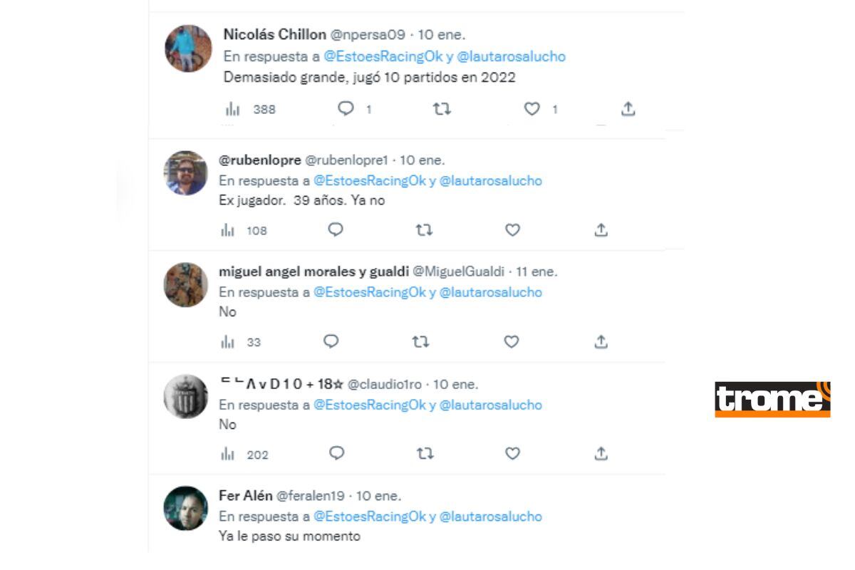 Aficionados de Racing cuestionan edad y producción del 'Depredador' (@EstoesRacingOk)