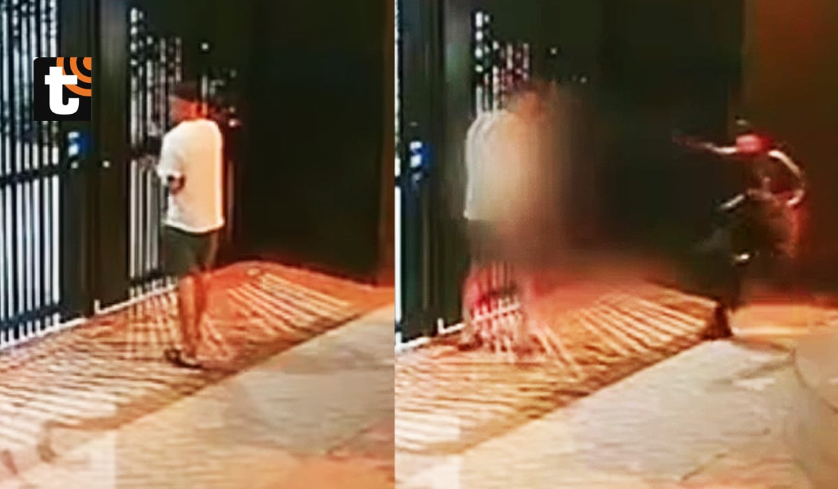 Momento en el que Jean Paul Guerrero Rebaza es asesinado por un sicario.