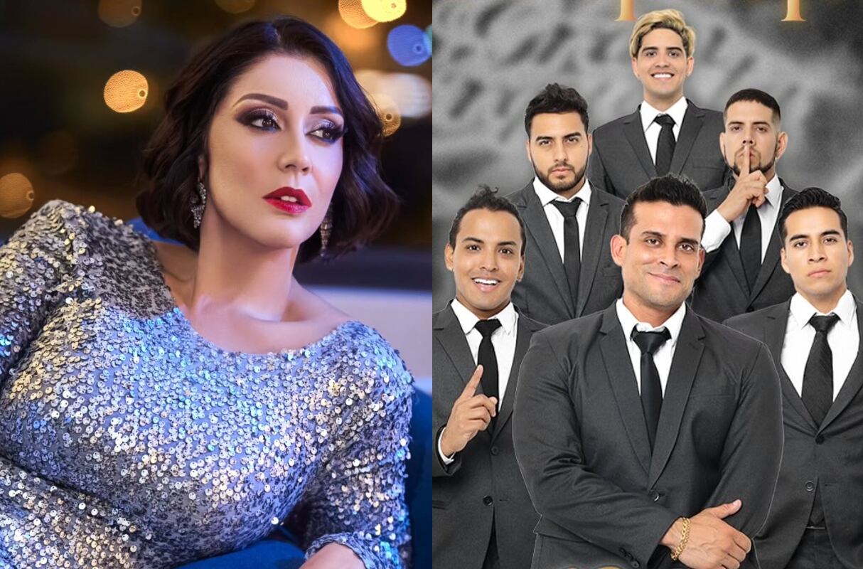 Karla Tarazona y los integrantes de la Gran Orquesta Internacional. (Foto: Instagram)