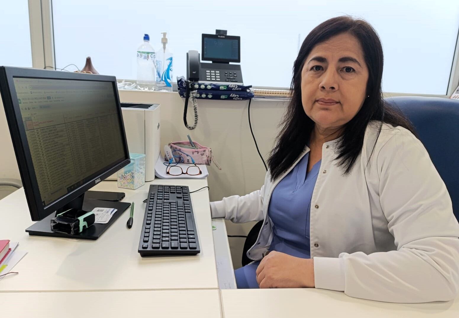 Comandante Médico PNP, Margarita Carranza Gonzales, Jefa del Departamento de Anestesiología y Centro Quirúrgico.