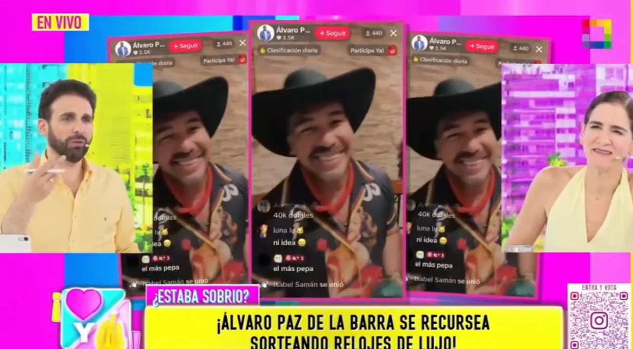 Reacción de Rodrigo González y Gigi Mitre viendo la nueva faceta de Álvaro Paz de la Barra.