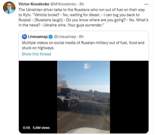 Periodista traduce conversación de video viral. (Foto: Victor Kovalenko,/Twitter)