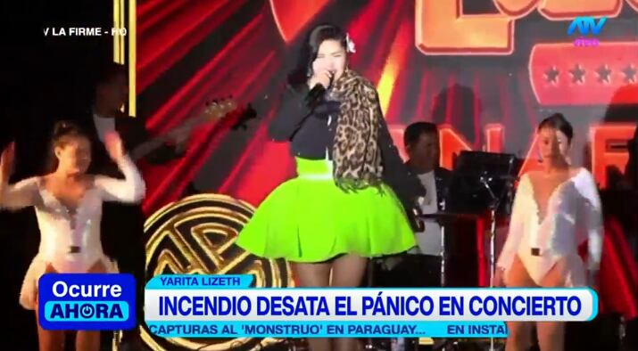 Yarita Lizeth aún no se pronuncia sobre el incendio que se produjo durante su concierto en Chanchamayo.