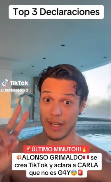 Alonso Grimaldo deja en claro su orientación sexual luego de las declaraciones de Carla Campos-Salazar.