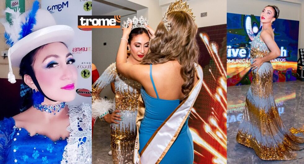 Mamita policía gana la corona del Señora Provincia del Santa. Sharon es suboficial PNP, tiene dos hijos, le gusta el mundo fitness y la danza morenada. (Trome)