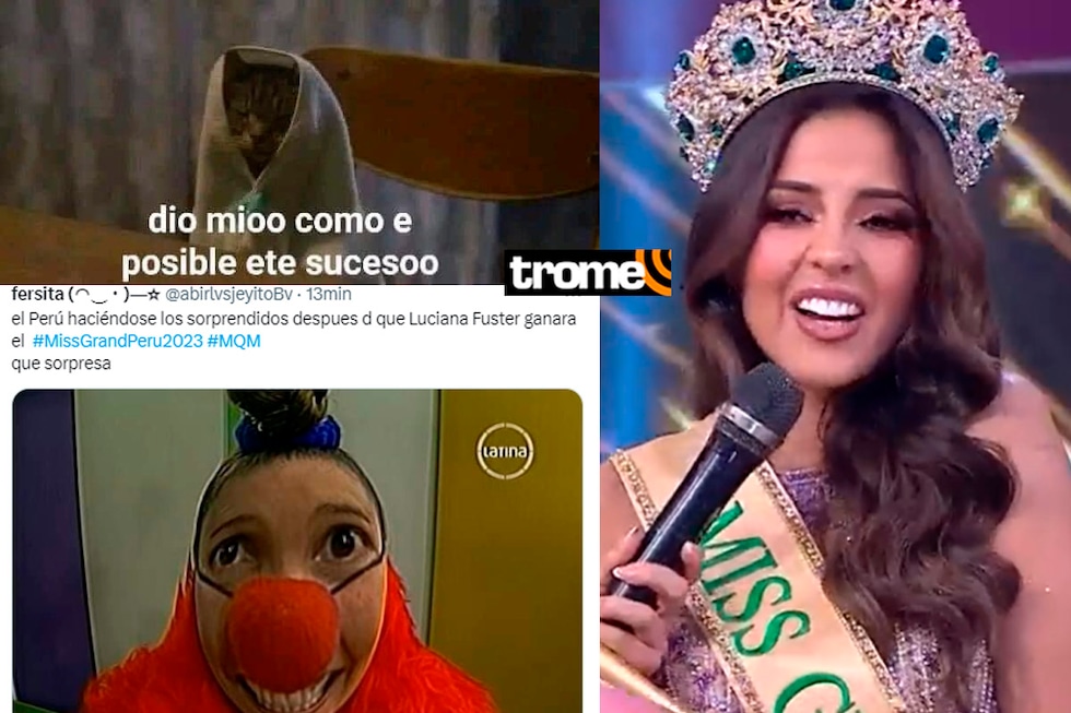 Luciana Fuster es víctima de redes tras coronarse como Miss Grand Perú 2023. Foto: Twitter