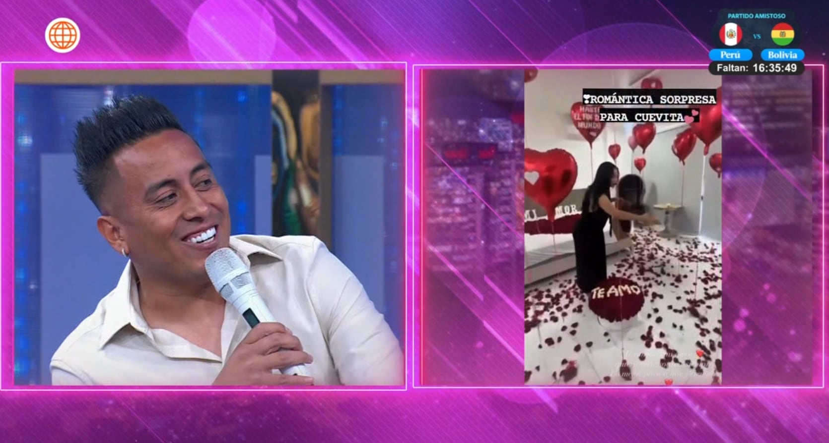 Christian Cueva dice que Pamela Franco tiene un buen corazón.