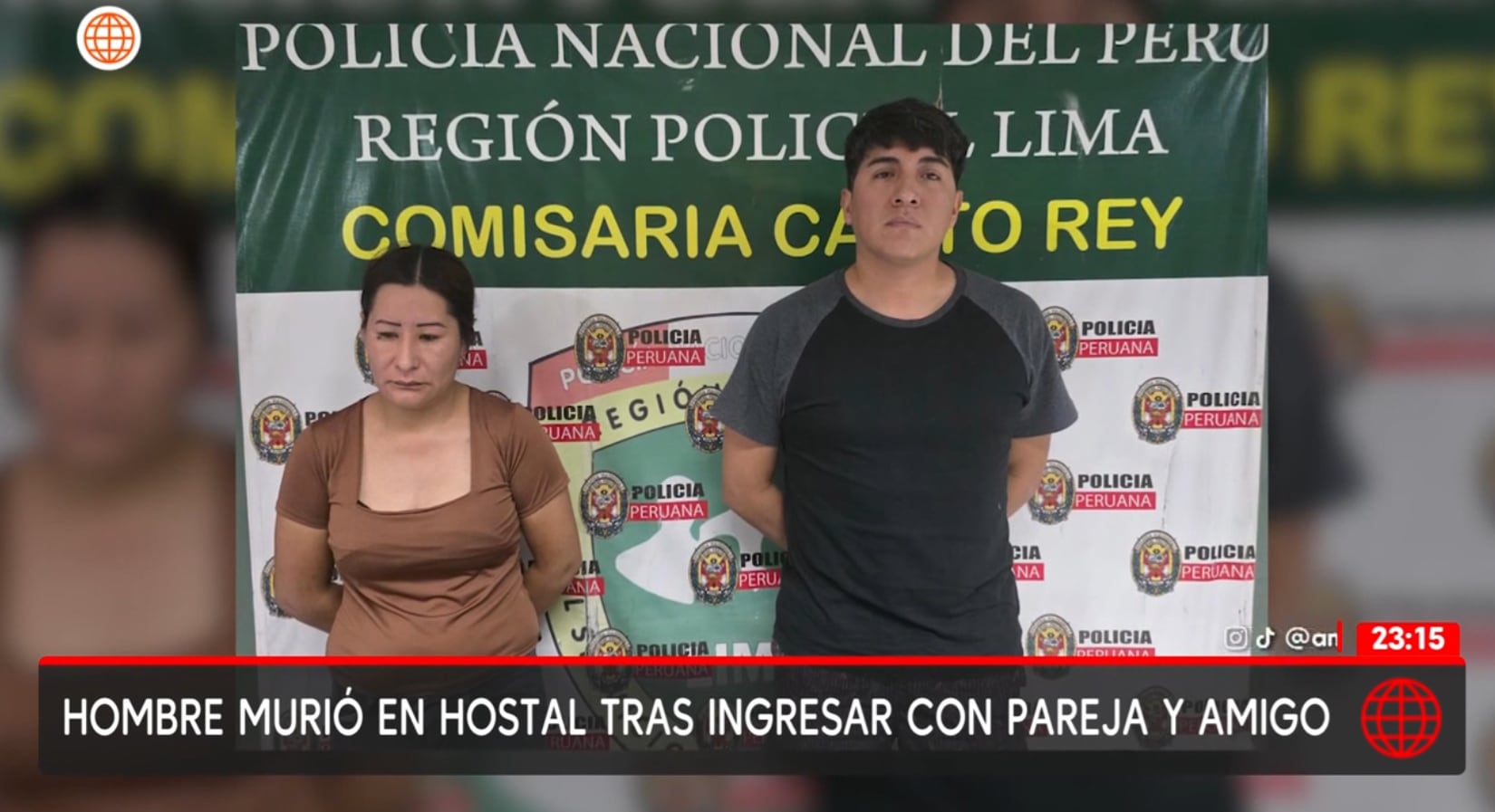 Pareja de hombre muerto en habitación de hotel y su amigo fueron detenidos por la policía.
