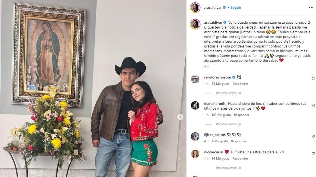 El mensaje de despedida que Ara Saldívar le dedicó a Julián Figueroa en Instagram (Foto: Ara Saldívar/ Instagram)