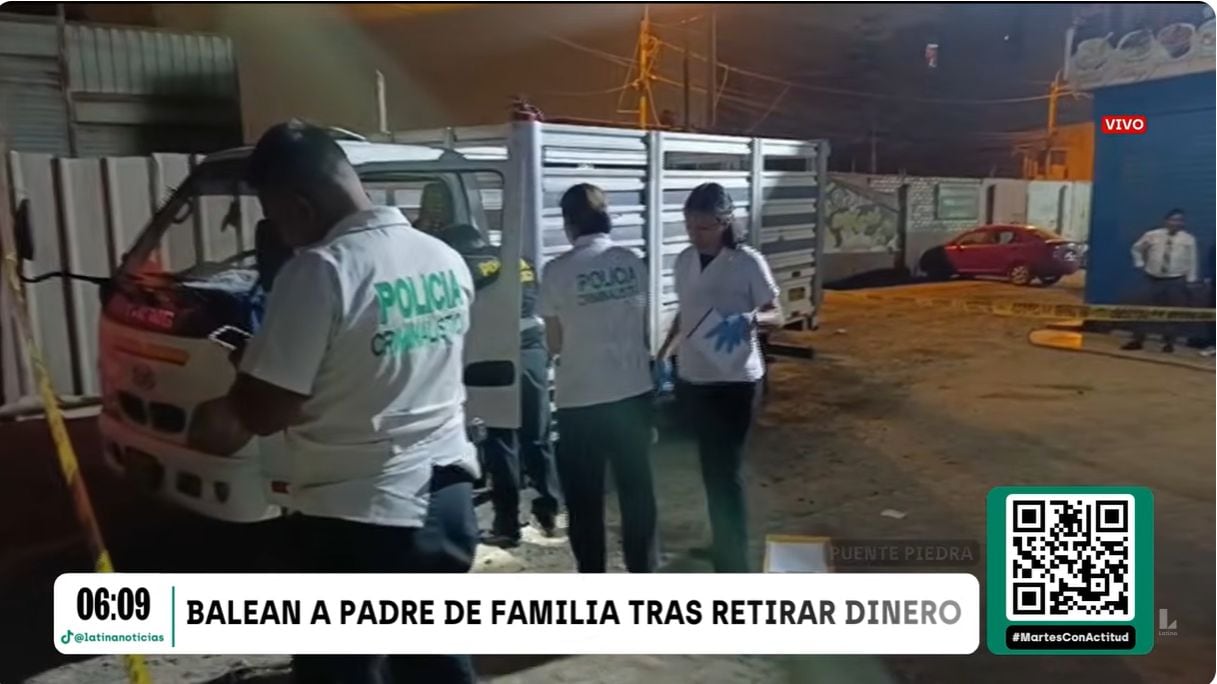 Víctima se encontraba estacionado en su furgoneta tras retirar dinero. Foto: Latina