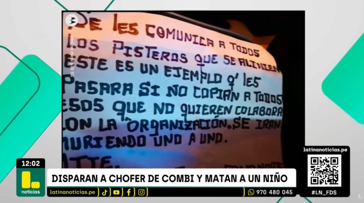 Extorsionadores dejaron mensaje tras balear bus en Independencia.