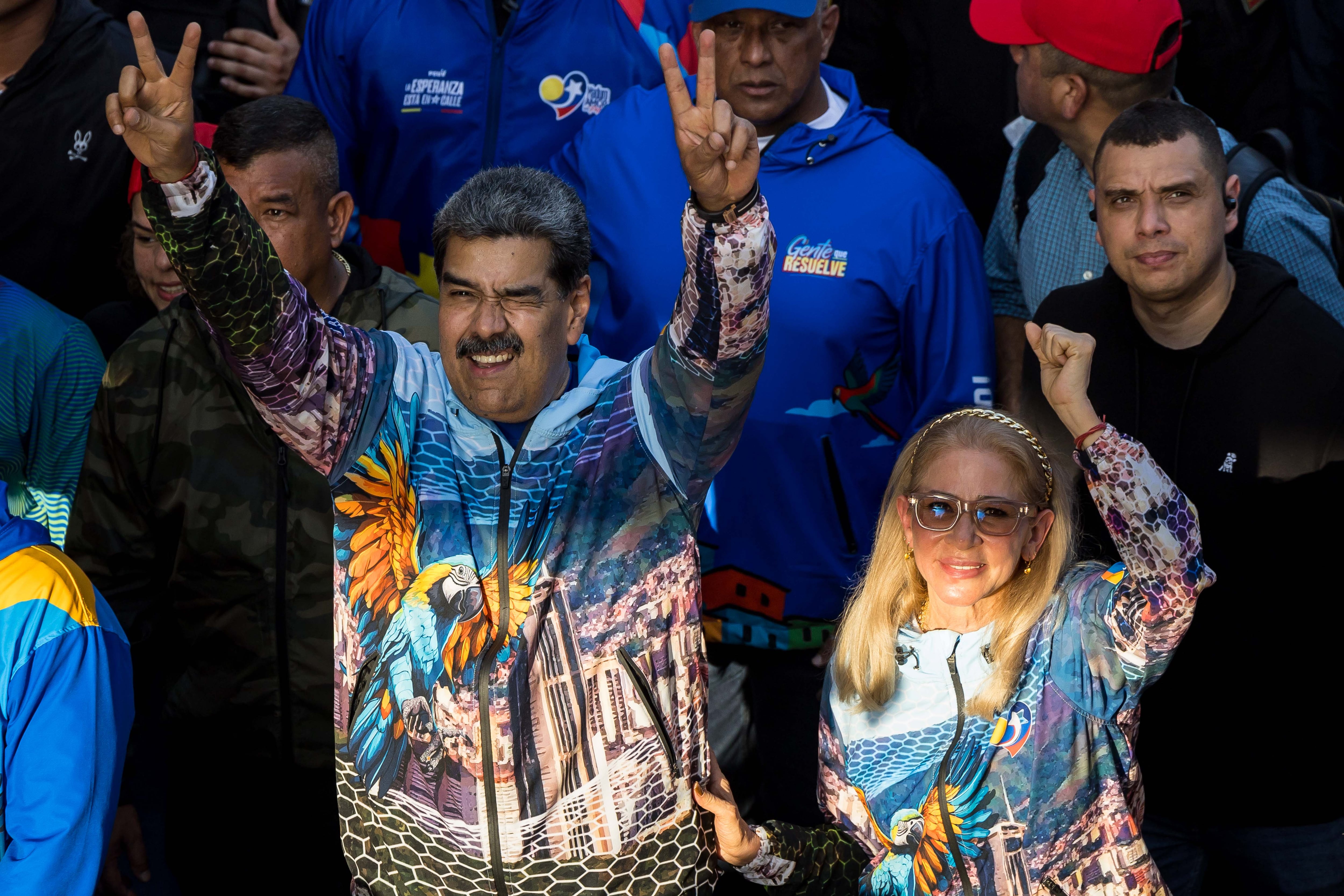 Nicolás Maduro y su esposa Cilia Flores. Foto: EFE/ Miguel Gutiérrez