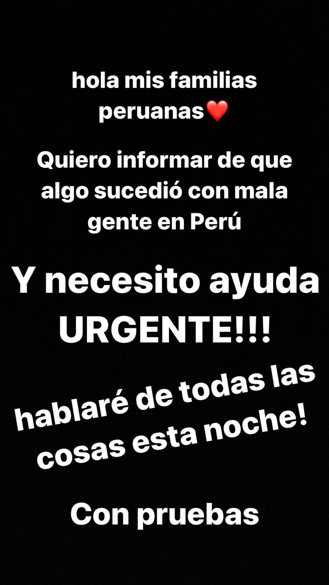 Yacoob Mubarak pide ayuda a peruanos a través de Instagram