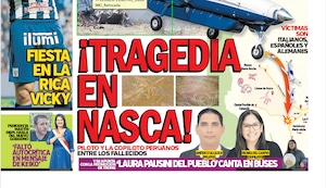¡TRAGEDIA EN NASCA!