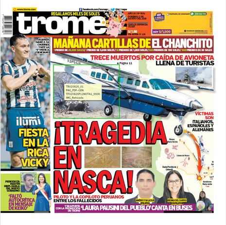 ¡TRAGEDIA EN NASCA!