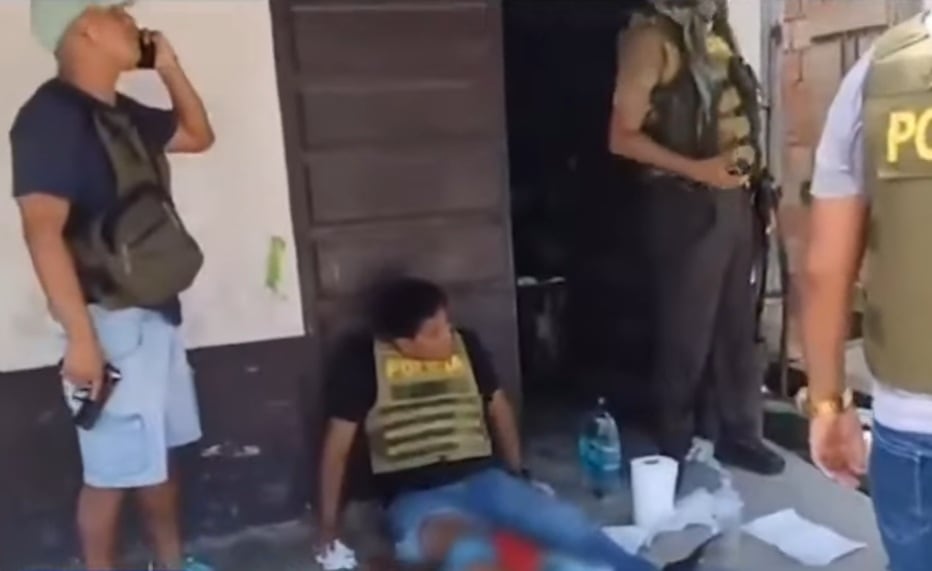 Destacado oficial de policía resultó herido durante intervención en Iquitos. ( Captura Tv)
