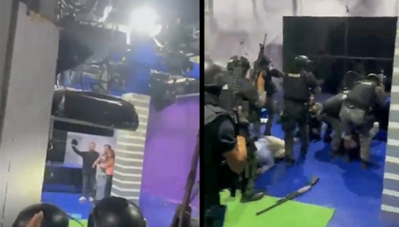 TROME - Terror en Ecuador: el preciso instante en que los rehenes de canal de TV son liberados por la Policía