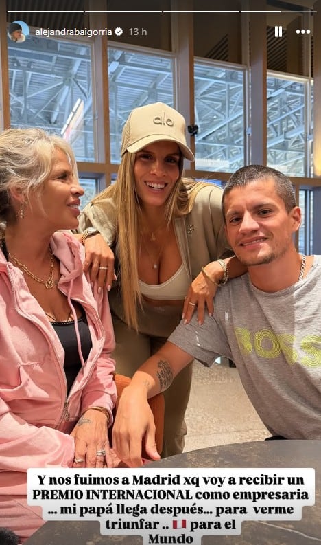 Alejandra Baigorria y sus familiares.