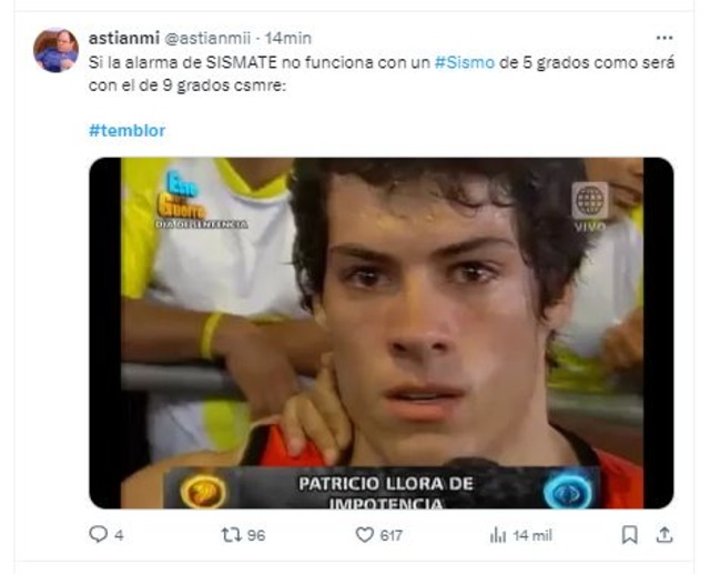 TROME | Temblor en Lima: Los memes tras el fuerte sismo y por qué no sonó la alerta de SISMATE (Foto: Twitter)