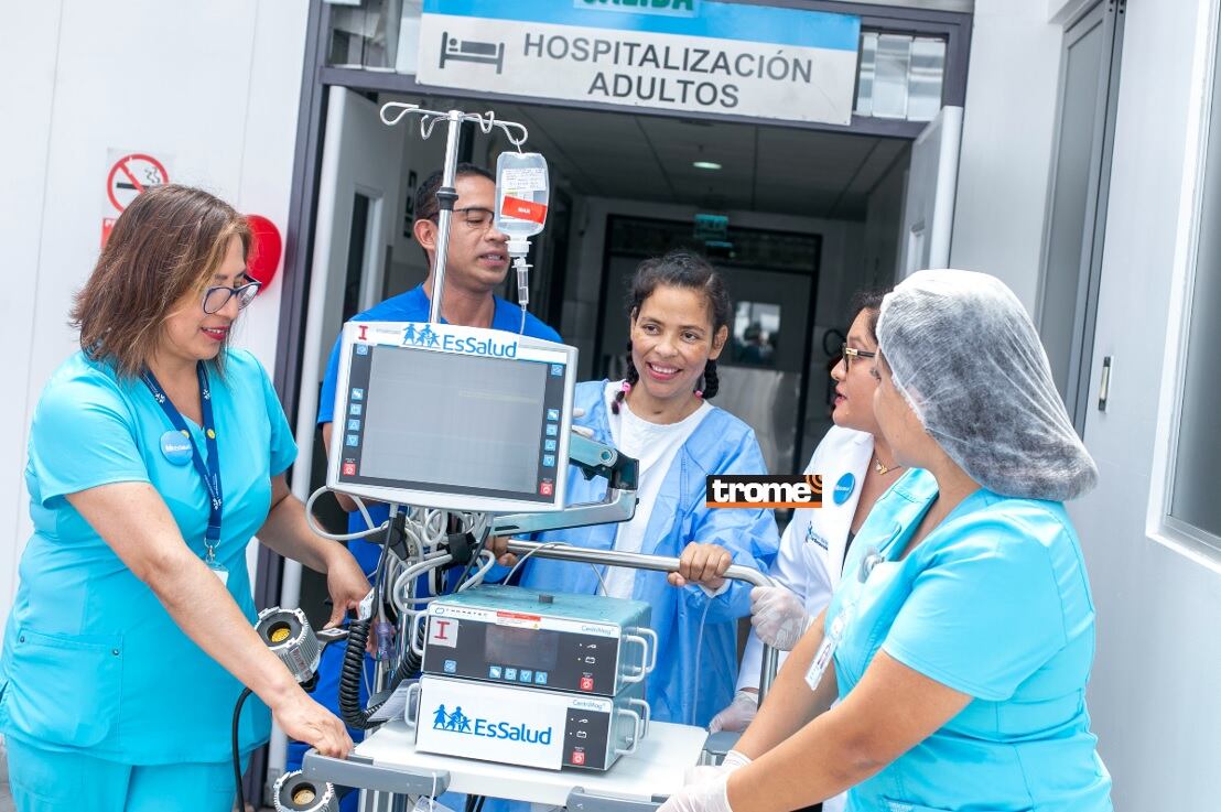 Médicos del INCOR de EsSalud le colocaron dispositivo ('corazón artificial') que reemplaza la función de este órgano vital. (Entrevista: Isabel Medina / Foto: EsSalud / Trome).