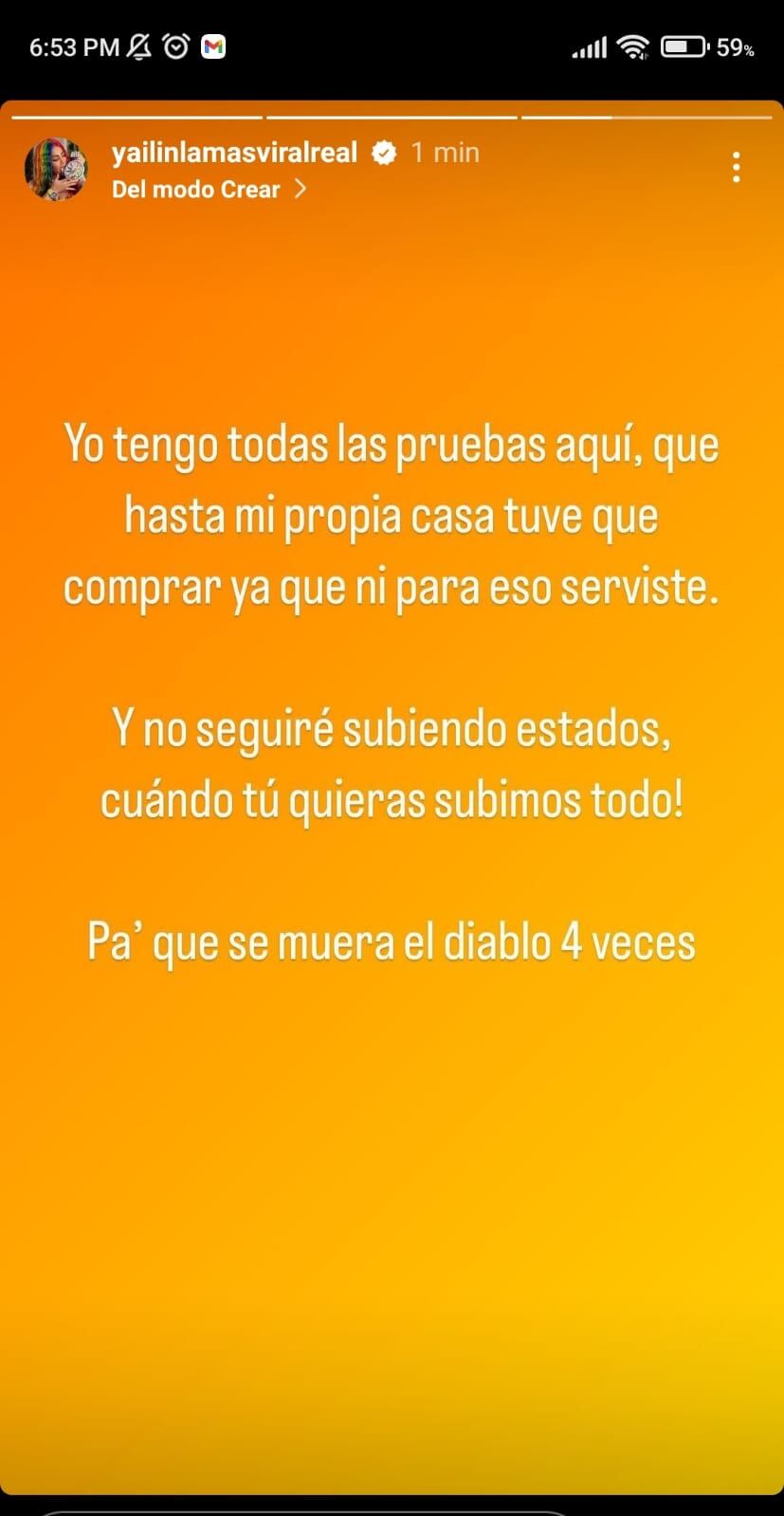 Yailin La Más Viral acusó a Anuel AA de violencia física y ser un mal padre (Foto: Yailin La Más Viral / Instagram)