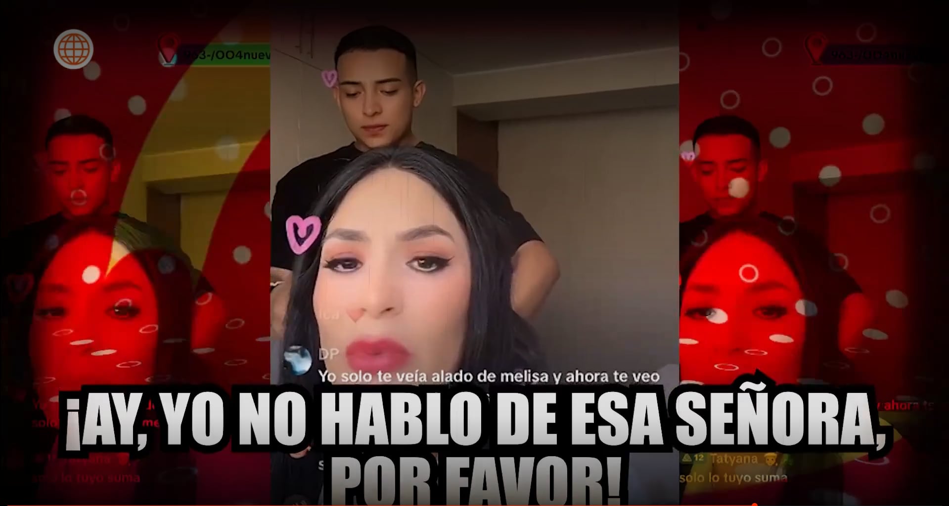 Examiga de Melissa Klug le dio con palo. (Fuente: América TV)