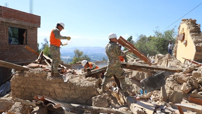Sismo en Junín. Foto Gob