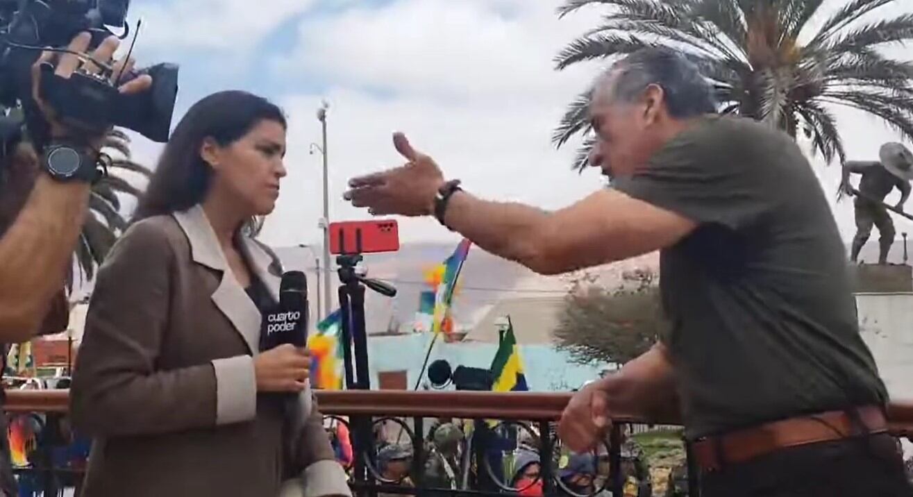 Explosivo encuentro entre Antauro Humala y Carla Muschi. (Foto: Captura de pantalla)