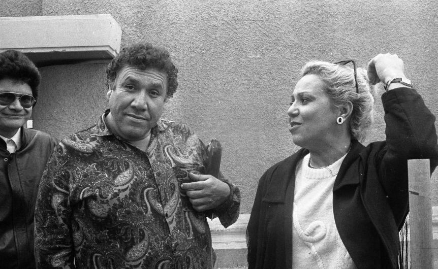Gordo Casaretto al lado de Nancy Cavagnary, más conocida como Elsa Pito. (Foto: Andina)