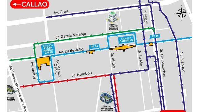 La ATU detalló sobre el plan de desvío y las rutas que pueden tomar los conductores desde el 9 de noviembre. (Foto: ATU)