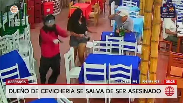 Dueño de cevichería sobrevive a ataque de sicario porque se le trabó el arma. Foto: América Noticias