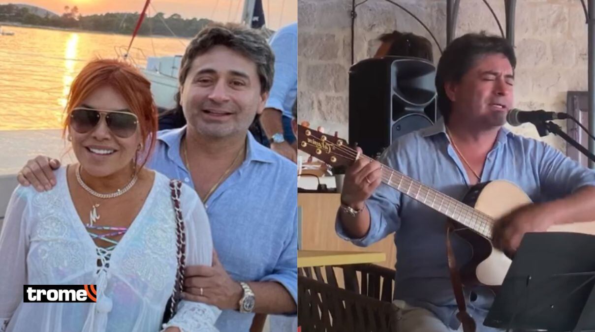 Magaly Medina y su esposo en Croacia