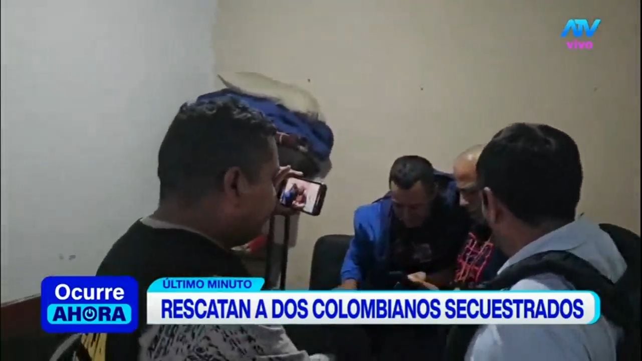 Rescatan a dos colombianos en Lince. Foto: ATV
