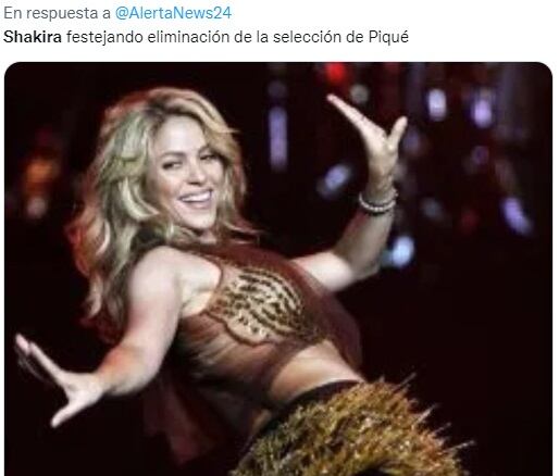 Shakira es protagonista de memes tras derrota de España.