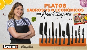 Trome te trae una colección de 12 modernos cuchillos con la Chef Perucha Anacé Zapata