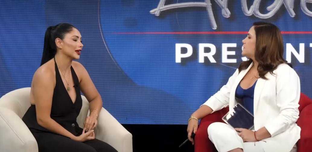 Pamela Franco en el programa de Andrea Llosa.