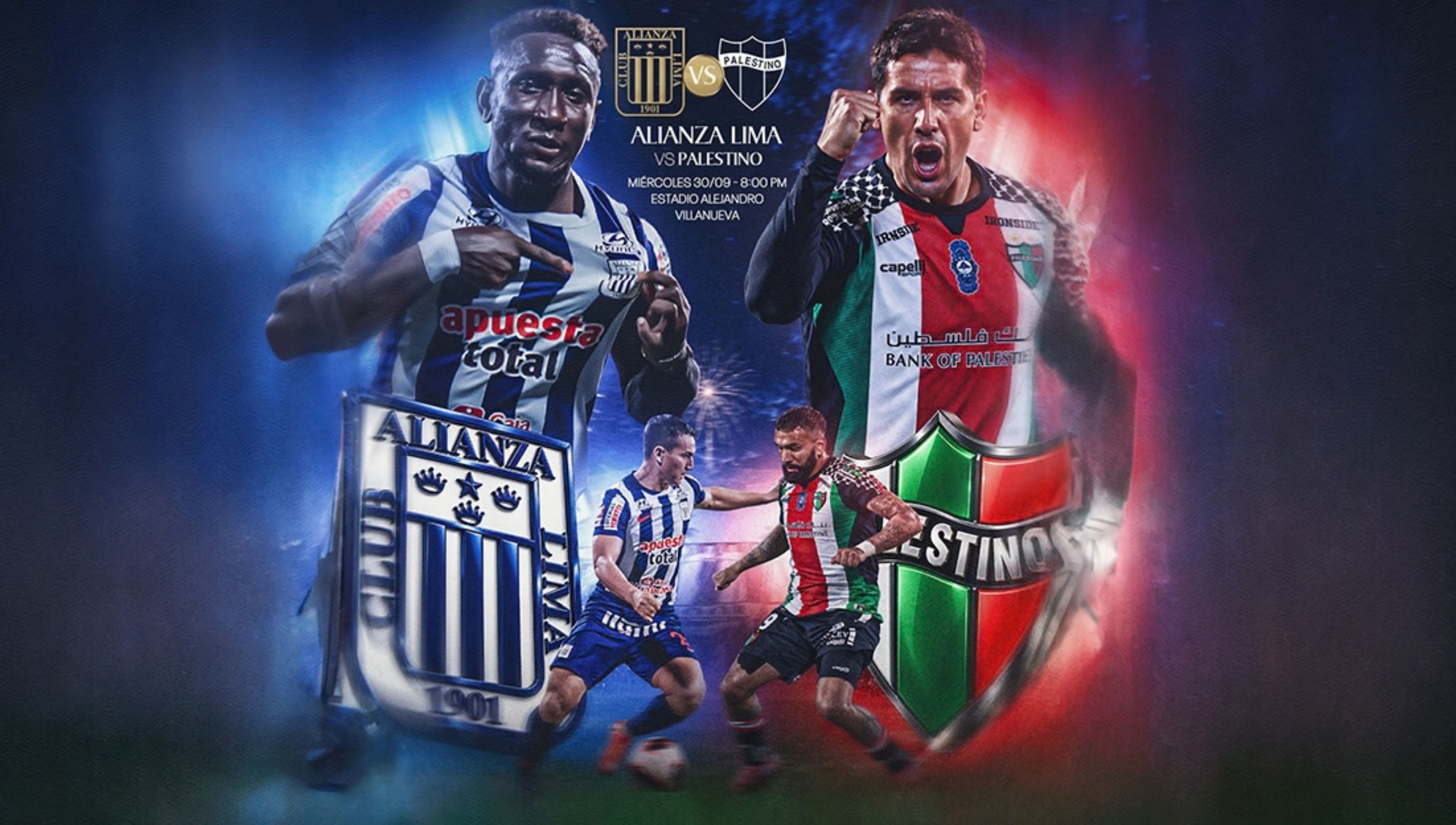 Alianza Lima vs. Palestino se enfrentarán el miércoles 30 de septiembre. (Foto: Alianza Lima)