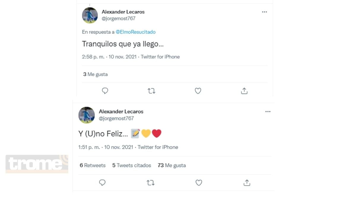 Jugador envió mensaje a hinchas cremas (Captura Twitter)