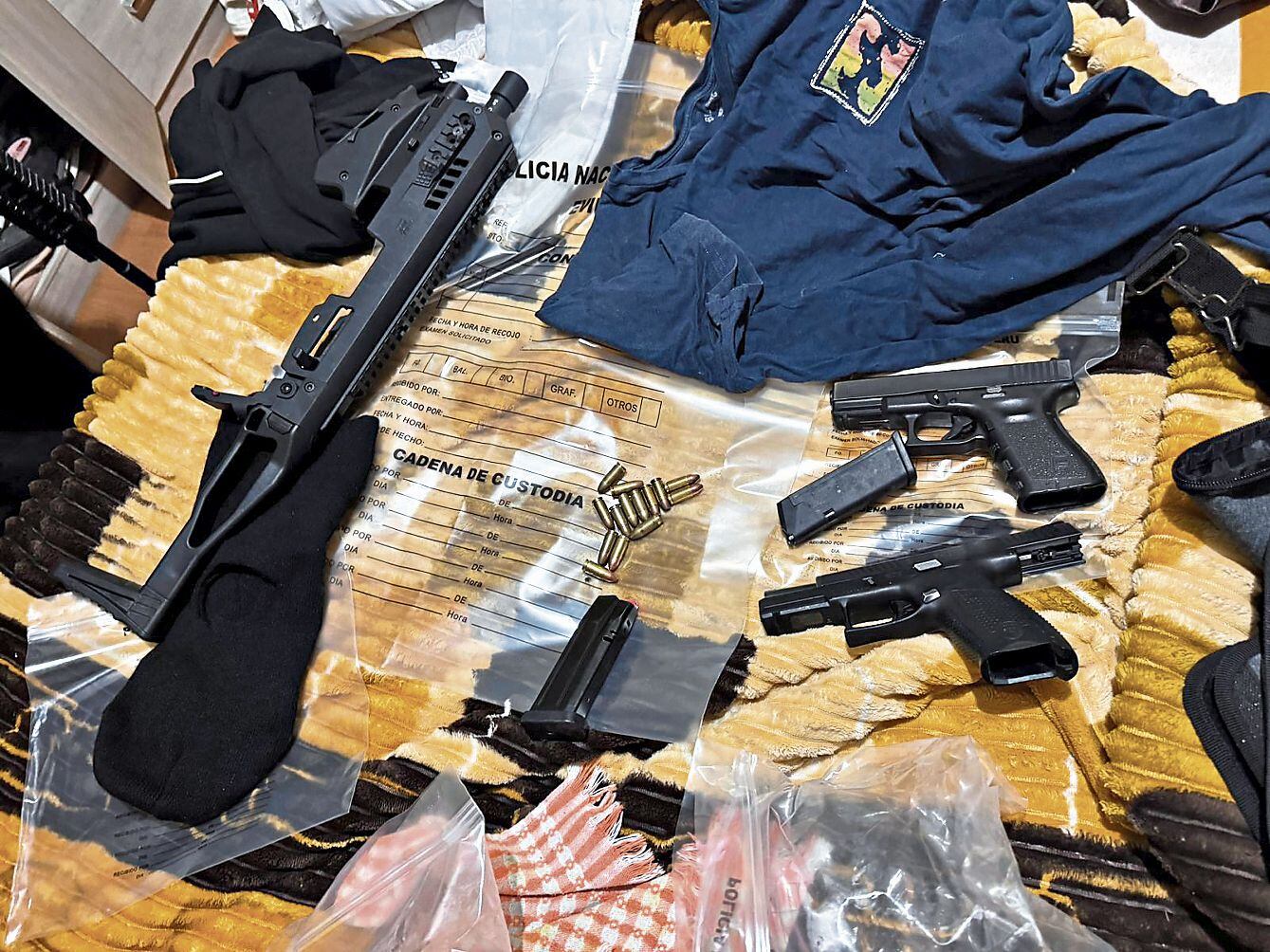 Armamento encontrado durante operativo